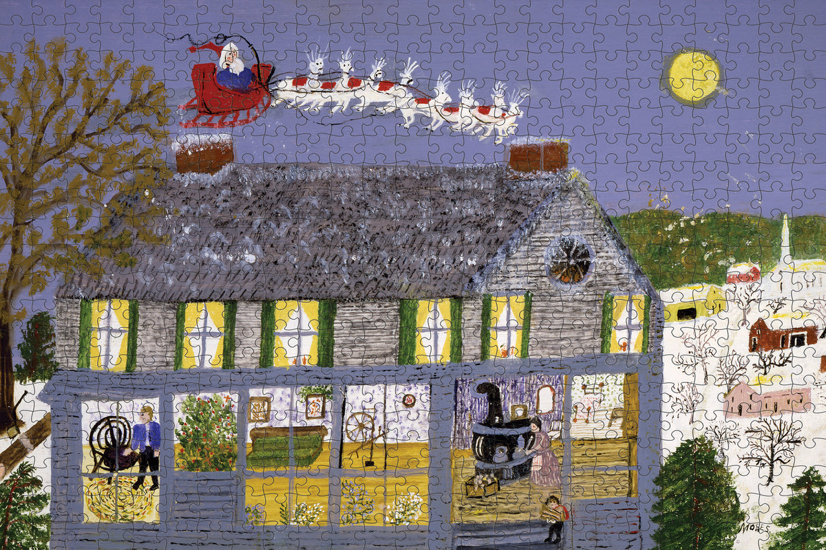 Grandma Moses: Santa Claus II 500-Piece Puzzle_Zoom