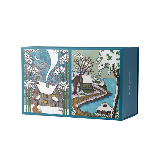 CJ Hurley: Snowy Cabins 120-Piece Double-Sided Jigsaw Puzzle Set_Primary