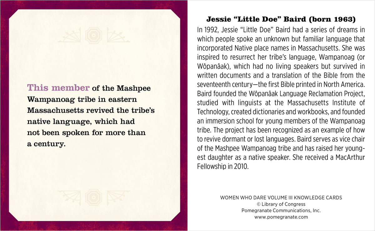 Women Who Dare, Vol. III Knowledge Cards_Interior_1
