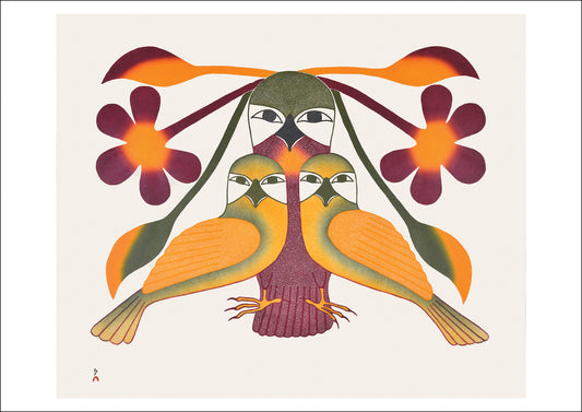 Kenojuak Ashevak: Resplendent Owl Small Holiday Cards_Primary