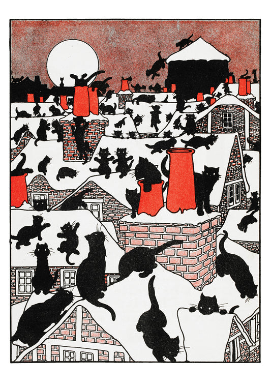 Charles Robinson: A Black Cat Holiday Small Boxed Cards_Front_3D