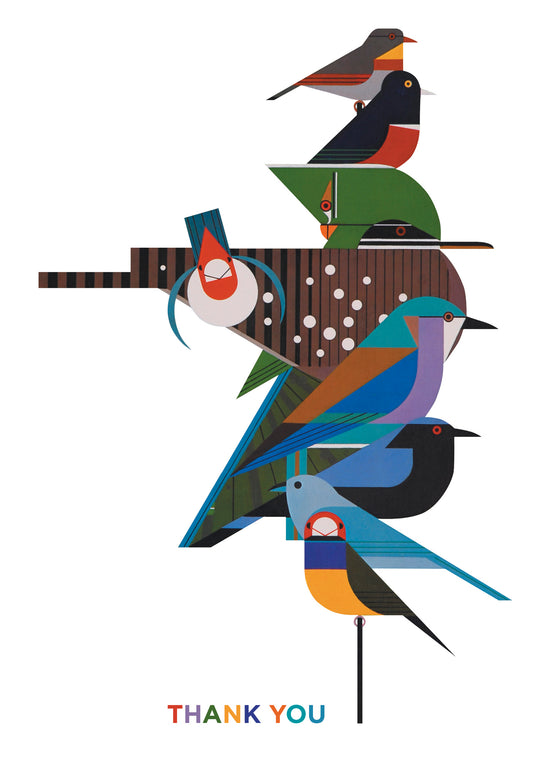 Charley Harper: Rainforest Birds Boxed Thank You Notes_Front_3D