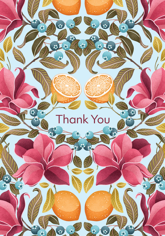 Catherine Marion: Lemons & Magnolia Thank You Notes_Front_3D