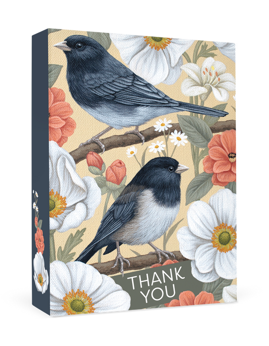 Vasilisa Romanenko: Dark-eyed Juncos Thank You Notes_Primary