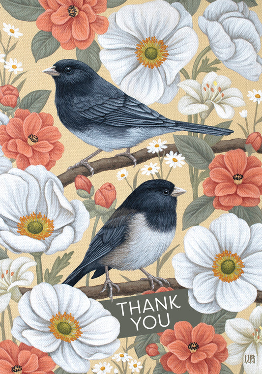 Vasilisa Romanenko: Dark-eyed Juncos Thank You Notes_Primary